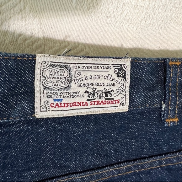VINTAGE orange tag Levi’s 37x37 TALL GIRL PLUS SIZE!!! NWT🧡 California Staights - Picture 8 of 12